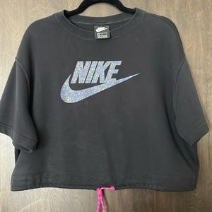 Drawstring crop Nike short sleeve crew